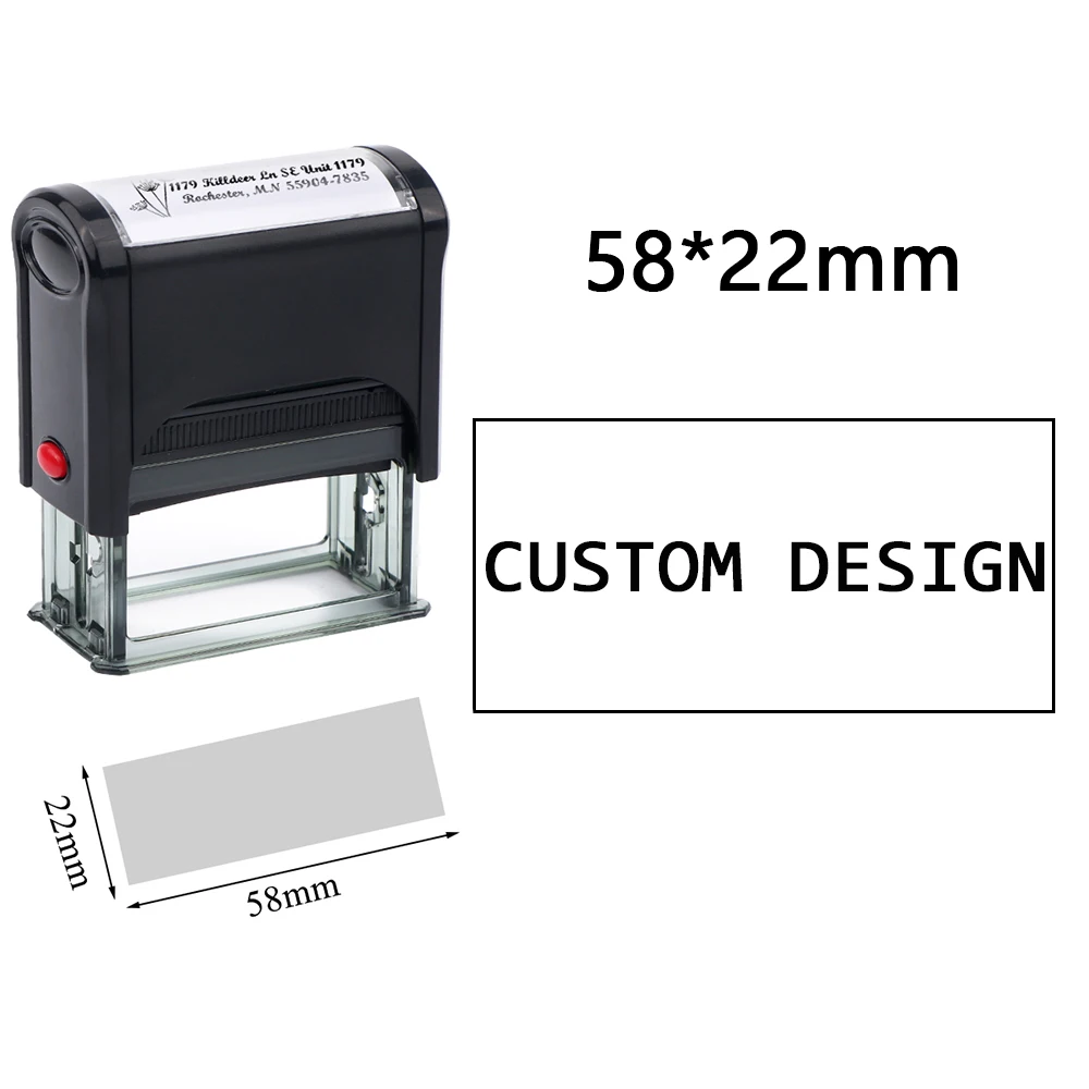 Aangepaste zelfinktende stempel DIY rubberen stempelset Aangepast LOGO Gepersonaliseerde zelfinktende bedrijfsadres naam nummer briefdruk