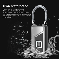 NEW Electronic Padlock Fingerprint Lock USB Rechargeable Smart Keyless Security Locker Home Luggage Dormitory Door Lock