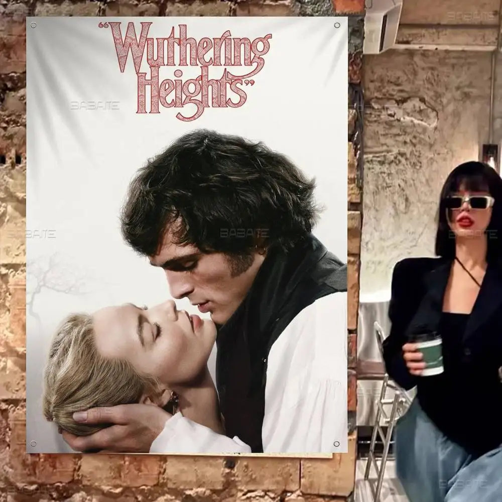 Wuthering Heights Movie Film Small Size Cheerleading Banner Hand Pulled Flag Outdoor Atmosphere Flags