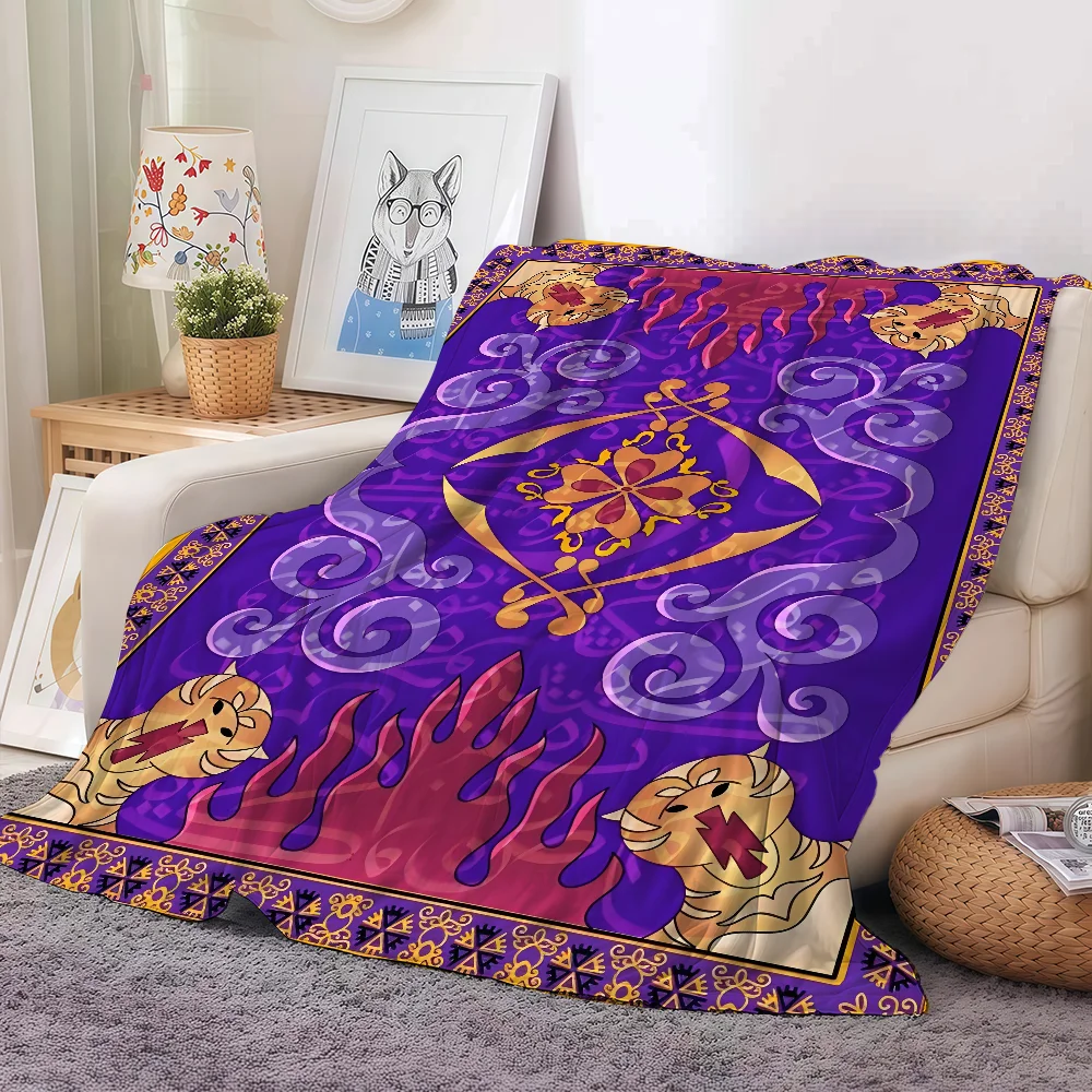 Aladdin 1992 Magic Carpet Throw Blanket Warm And Soft Suitable For Bedroom Living Room Sofa Bed Office Travel Camping