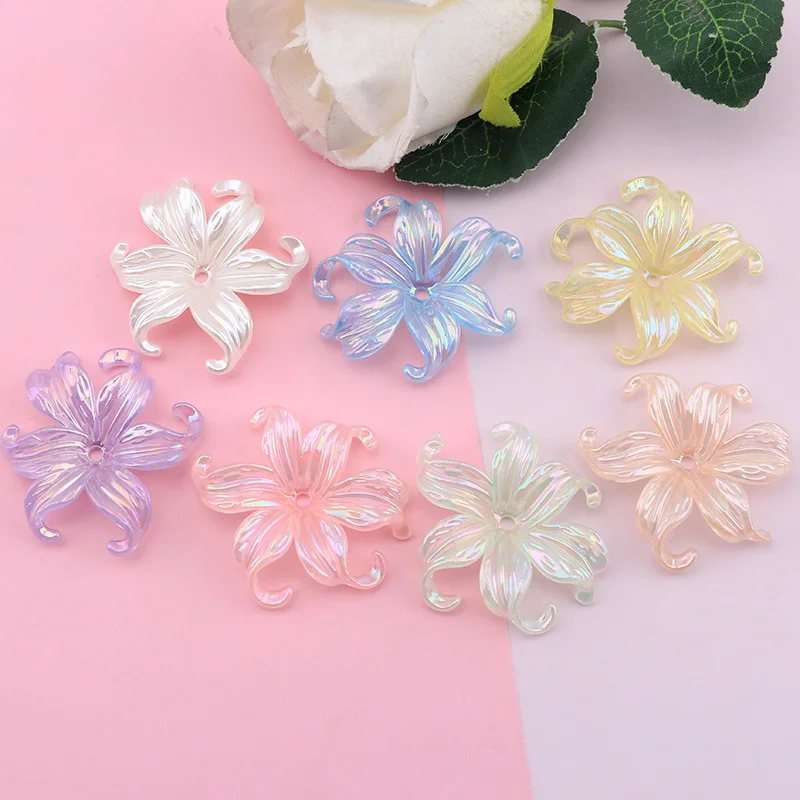 10-20 шт. блестящие цветы из с – обзор и цена Resin Art Earrings Material
