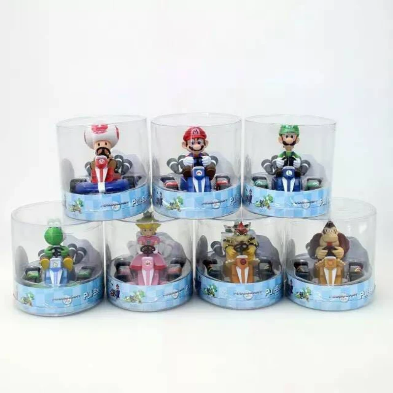 Super Mario Warrior Car 7 Red and Green Dragon Star Flame Dragon Hand Doll Ornaments Children's Toys Birthday Gift.