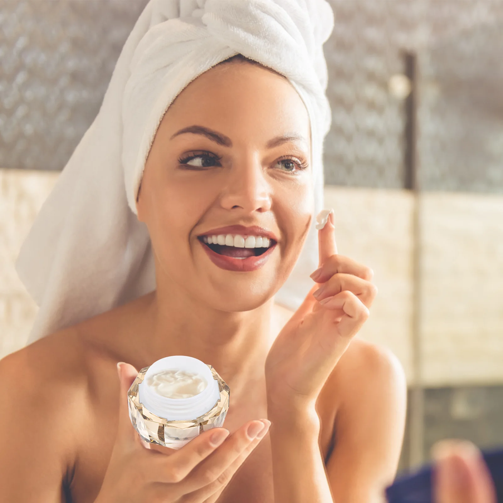 

3Pcs Travel Cream Jars Empty Containers Compact Lotion Bottle Sub Containers Leakproof Easy Carry Set