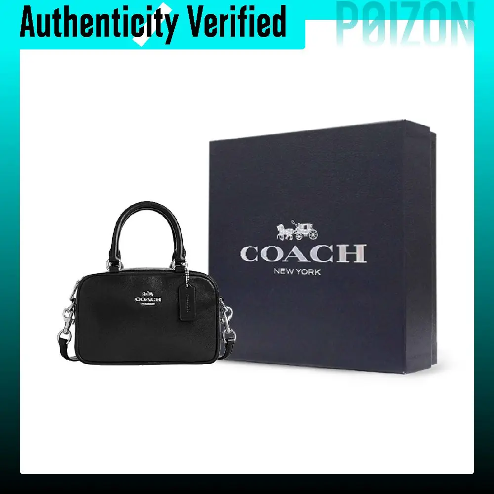 COACH SATCHEL Cow Leather Shoulder Bag, Crossbody Bag, Handbag Small Women's Black CW190-SVBK