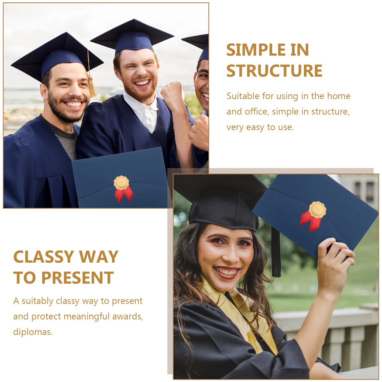 

2 шт. обложка для сертификата складной тип тройной держатель сертификата для дипломов награды защитная бумага для документов