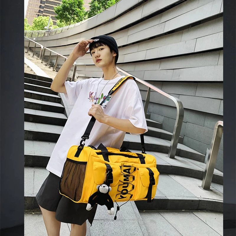 Gym Sports Fitness Bag for Women Travel Hand Luggage 2022 Trend Large Handbag Beach Swimming Boston Weekend Men\'S Shoulder Bag