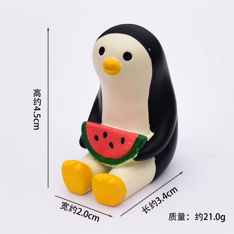 Zakka Japan Beer Cat Watermelon Penguin Aquarium Ornament Bonsai Ornaments Mini Statue Resin Craft Toys Collectible Gifts