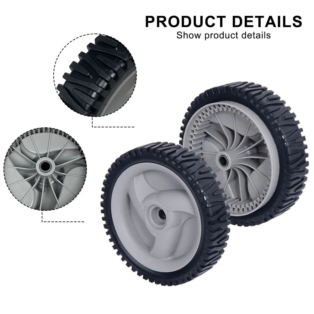 Front Drive Replacement Wheels for Lawn Mowers 2 Pieces 8 Inch Diameter Compatible with 583719501 and 532402657 Models