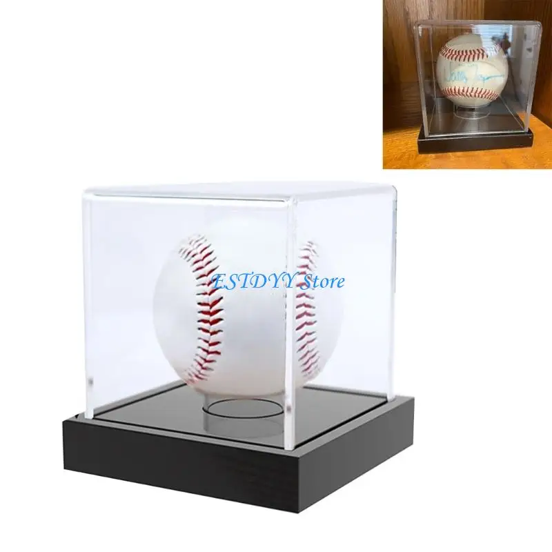 G6DE Elegant Baseball Display Box with Base Portables Baseball Display Case