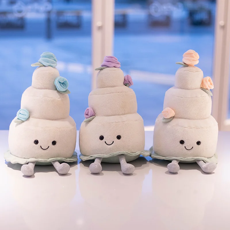 Funny Proposal Set Stuffed Cake Ring Shape Plush Toys Cute Ice Cream Snack Party Wedding Decor Special Gift For Kids Friends