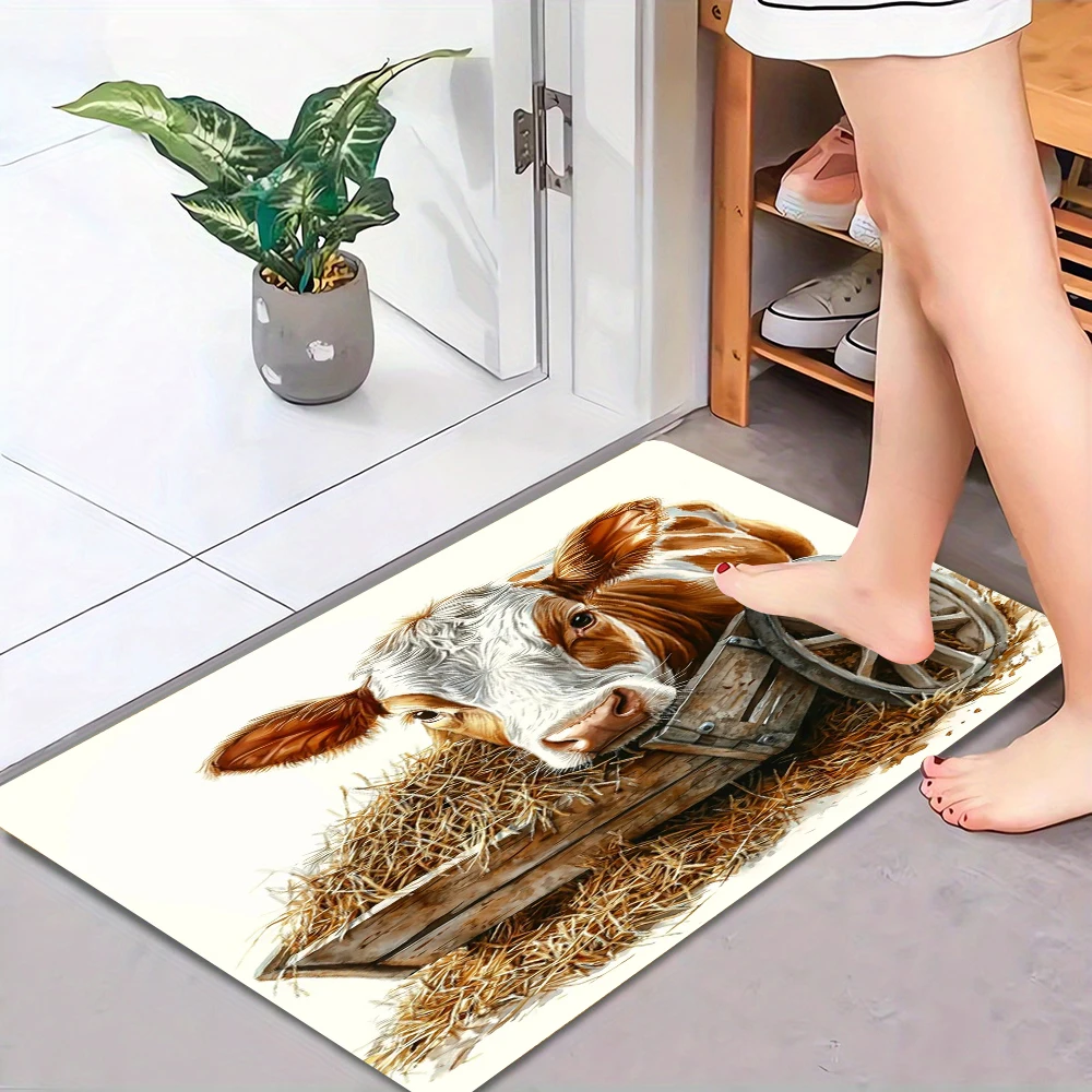 

Highland Cattle At Sunset Doormat Front Door Entrance Rugs Living Room Bedroom Foot Mat Kitchen Bathroom Laundry Floor Mat8.19