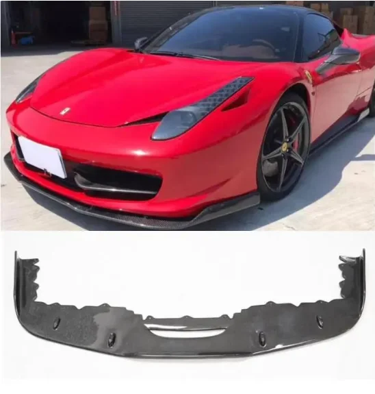 

Передний бампер из углеродного волокна для Ferrari 458, 2011, 2012, 2013, 2014, 2016, спойлер