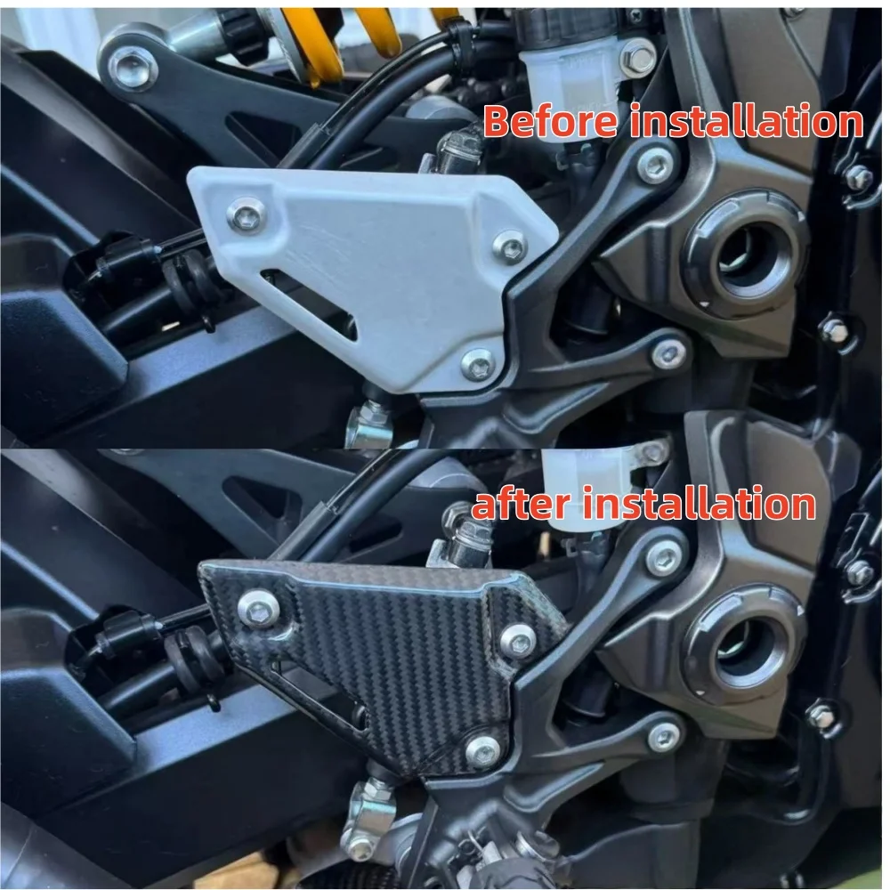For KAWASAKI Z900 Z900RS 2017 2018 2019 2020 2021 2022 2023 2024Carbon Fiber Motorcycle Accessories Heel Guard Plates Foot Rest