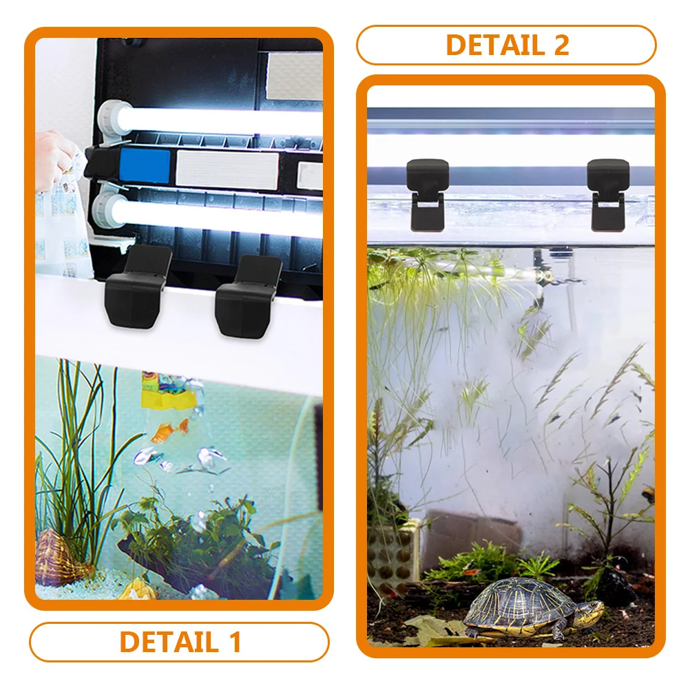 

4pcs Aquarium Lid Clips Plastic Turtle Tank Buckle Reptile Terrarium Buckle Anti Escape Safety Parts Pet Breeding Box Latch