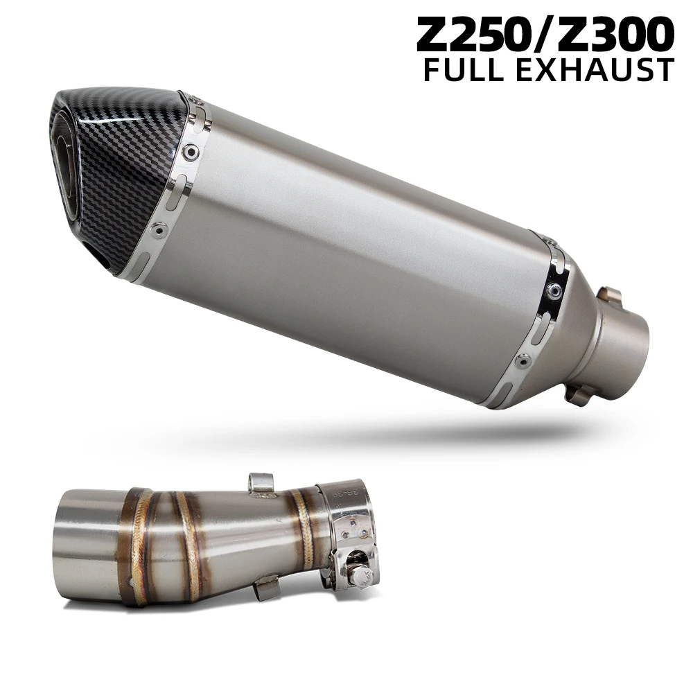 

Motorcycle Exhaust Escape Kit Tail Pipe Muffler With DB Killer Slip On Line For Kawasaki Ninja250 Z250 Ninja300 Z300 2012-2016