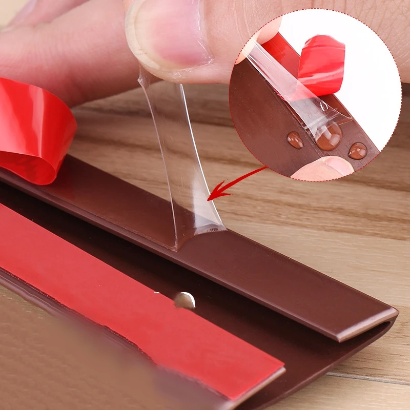1Pcs Silicone Door Sealing Strip Self-adhesive Under Door gap Protector Wind Prevention Noise Reduction Household Accessories