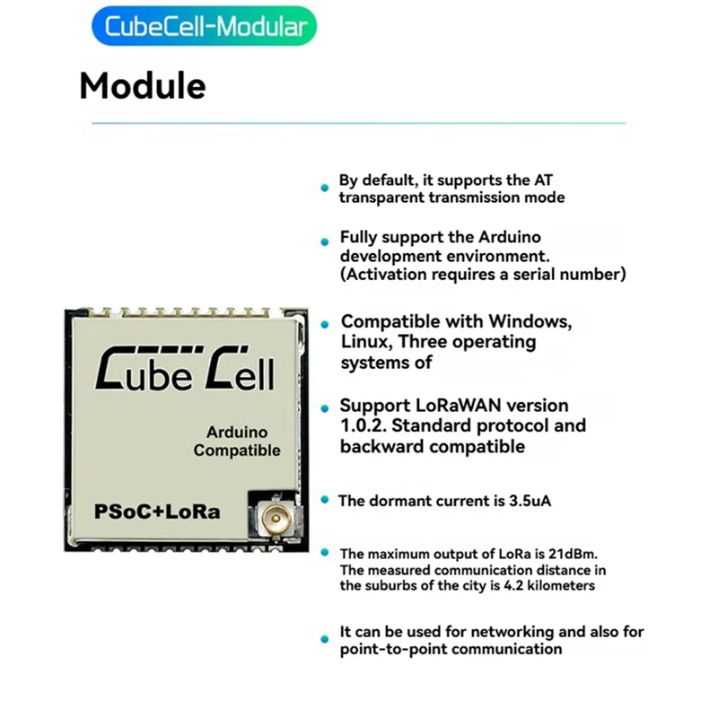 

Модуль Durable-Cubecell серии Lora Node AM01 с чипом SX1262 и ASR6502 для связи Arduino и Lorawan Protocol, Cubece