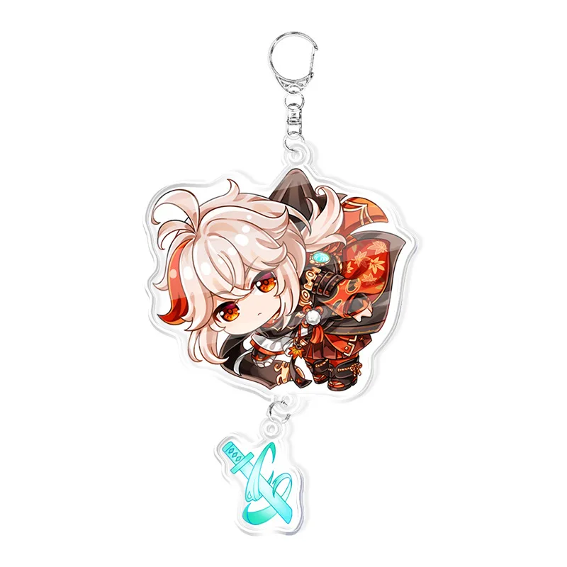 Hot Game Genshin Impact Keychains Wanderer Xiao Kaedehara Kazuha Hu Tao Key Chain Cute Anime Figure Acrylic Pendant Gift