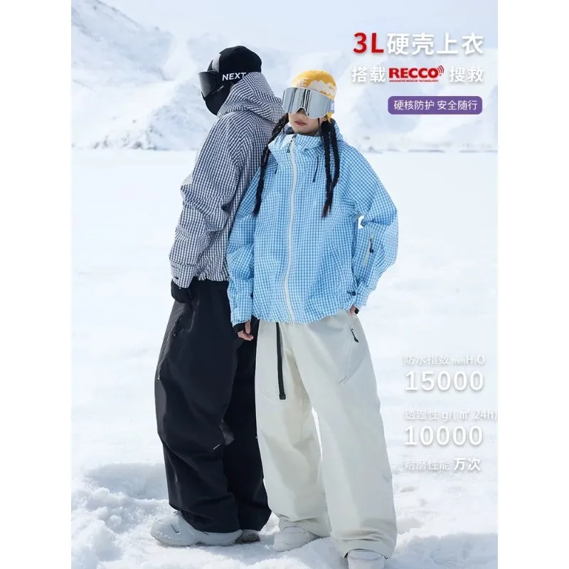 3L Seam-Taped Ski Hard Shell Jacket – Waterproof Windproof Abrasion Resistant Outwear