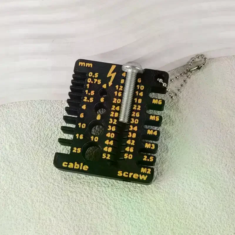 

1Pcs Portable Nut And Drill Bit Thread Checker 3D Printed Wire Screw Measuring Tool Screw Drill Bit Gauge For Nuts Bolts Threads