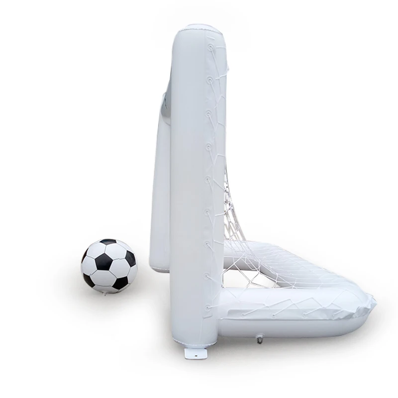 Palo de portería de fútbol inflable, mini portería inflable portátil para exteriores de PVC, juego de pelota de fútbol para niños