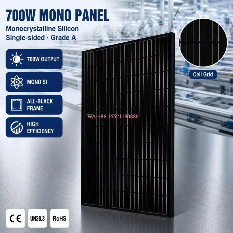 wmwmnu 700W Monofacial Flexible Solar Panel High Efficiency Monocrystalline for RV Boat Outdoor Portable Power Wholesale