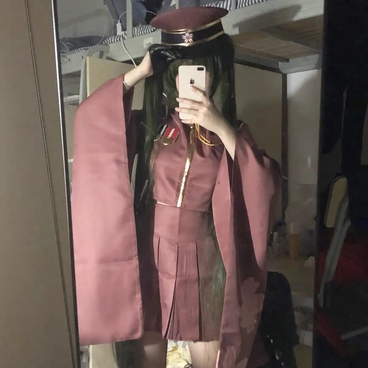 Kostum Cosplay Anime Miku seragam Kimono pakaian Halloween untuk wanita S-2xl termasuk Sarung tangan kaus kaki