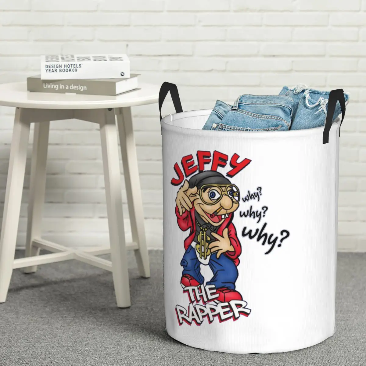 Cesto de Ropa Plegable con Diseño de Jeffy The Rapper, Organizador para el Hogar, Cesta para Lavar Ropa de Bebé