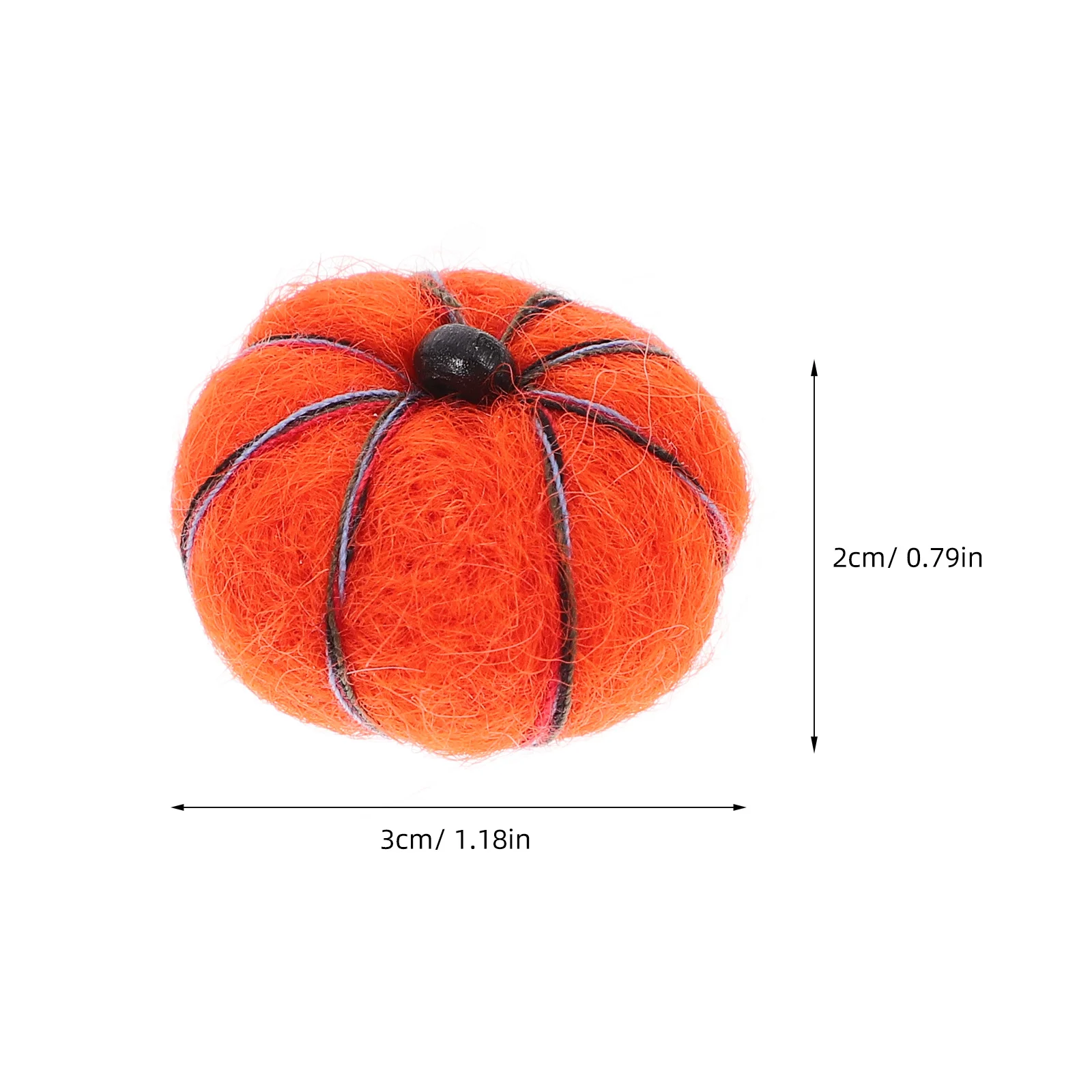 12 Pcs Wool Felt Pumpkin Shape Pendant Christmas Decorations Crafts Pendants Xmas Tree Garland