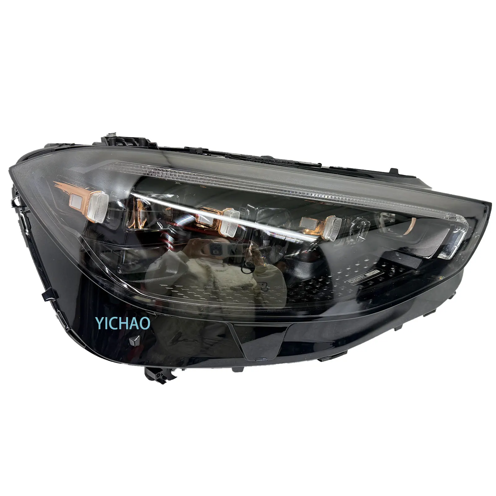ForM Ercedes  Gold Badge Digital Light LED Matrix Headlight for S-Class S480 S680 GLS600 Welcome Meteor Shower