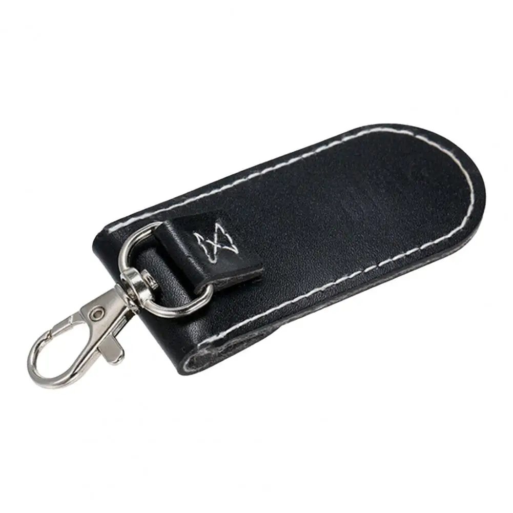 U Disk Storage Case Fine Workmanship Usb Drive Protective Case with Keyring Button Closure Flash Drive Cover Faux Leather U Disk