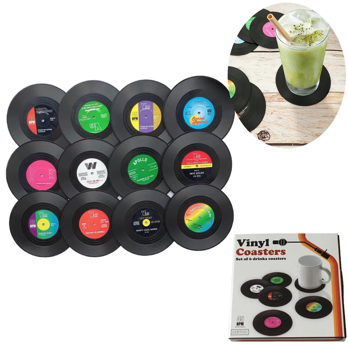 12 Pcs Vinyl Record…