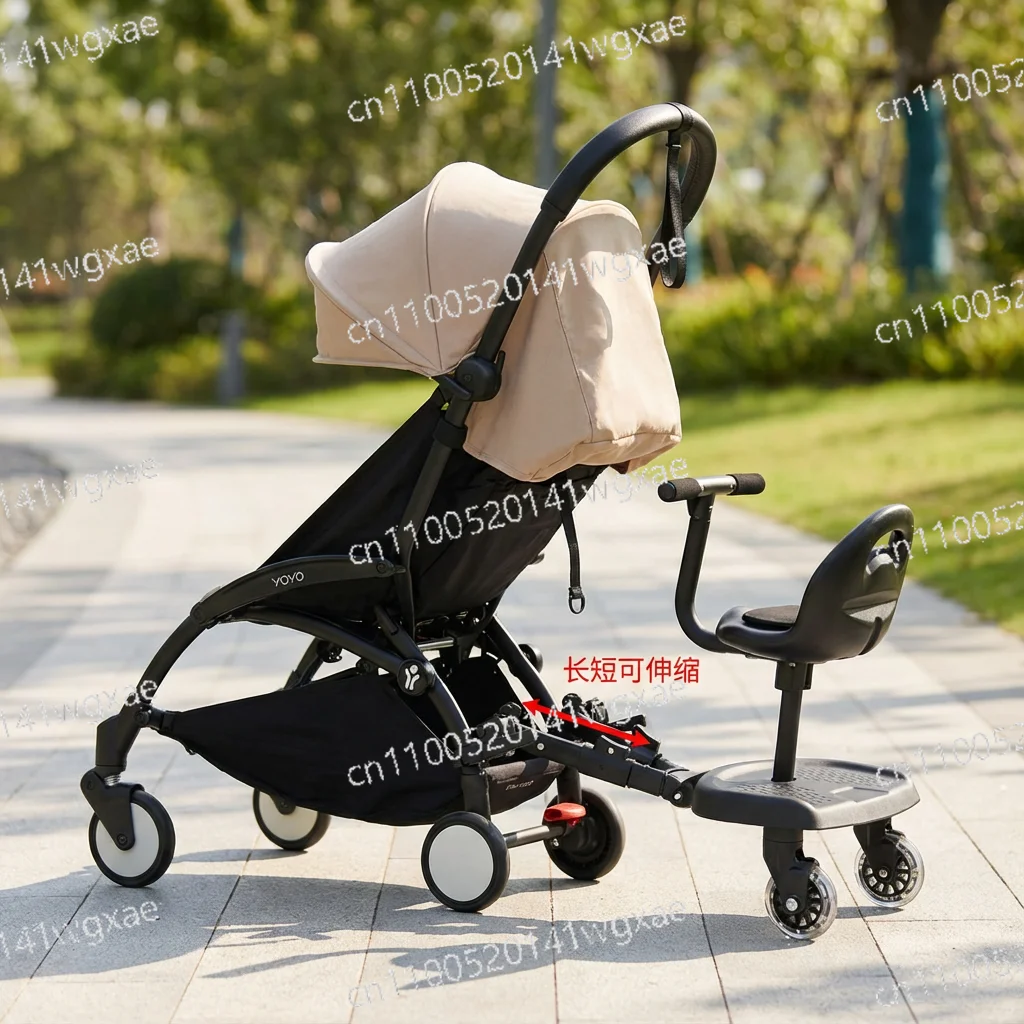 2 In 1 Universal Stroller Buggy Board Detachable Seat Standing Pedal Accessory Second Toddler Sibling Stroller Extension Part