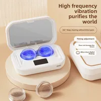 Hot Sale Contact Lens Cleaner One-click on Automatic High-frequency Vibration Ultrasonic Contact Lenses Deep Cleaning Instrument