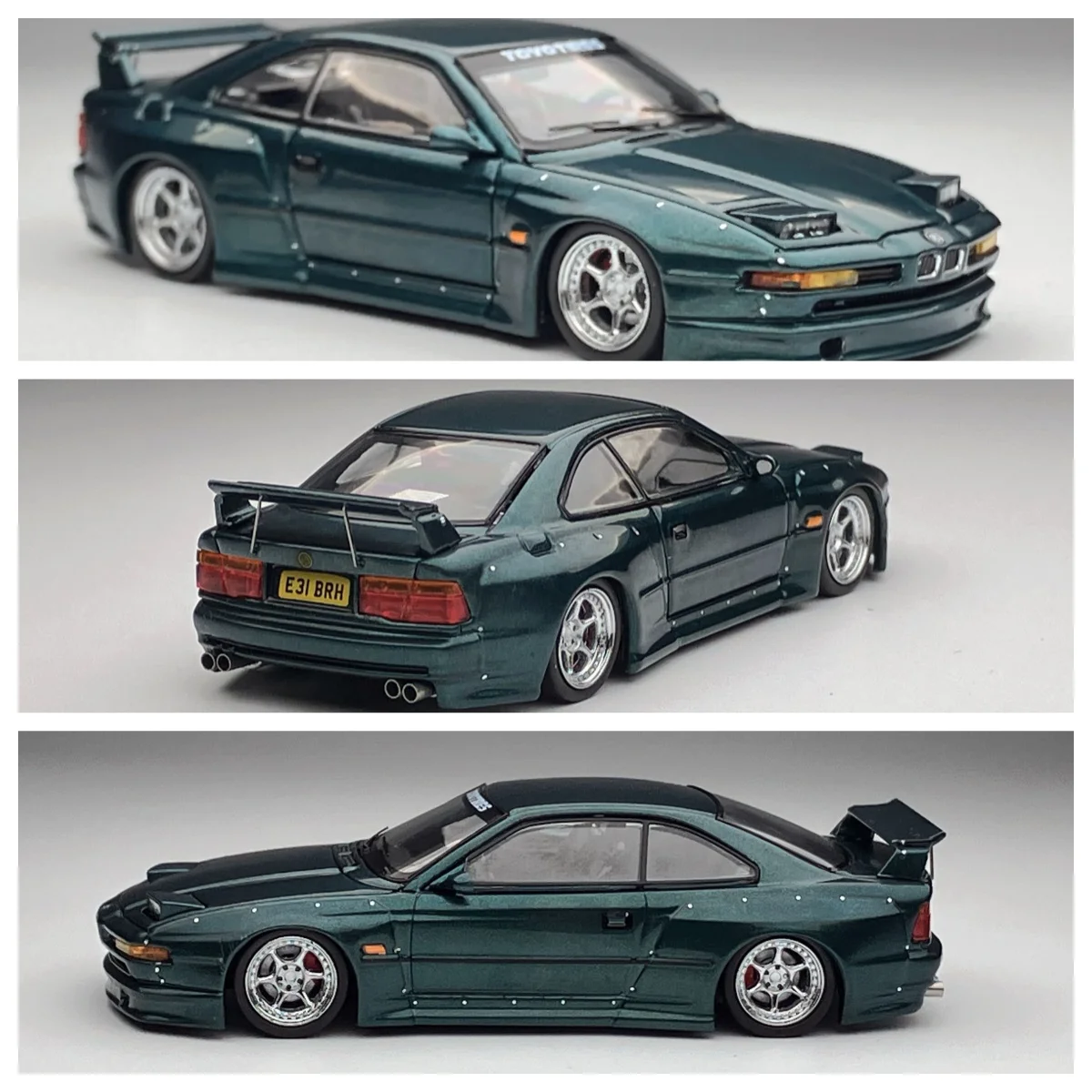 

RM 1:64 Зеленый 850CSi E31 Спортивная модель широкого купе Литой под давлением металлический автомобиль Ограниченная серия