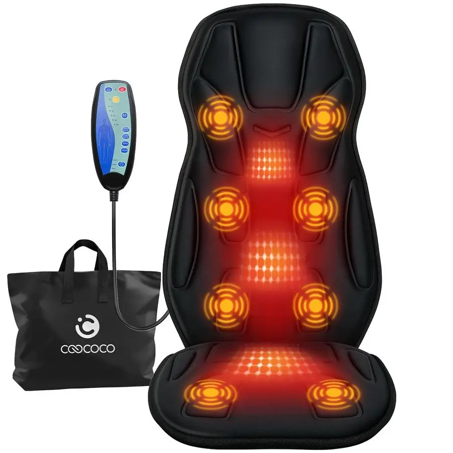 

Vibration Back Massager with Heat, Christmas Birthday Gifts for Men Dad Husband Mom Women, Massage Chair Pad with 8 Vibrating Mo