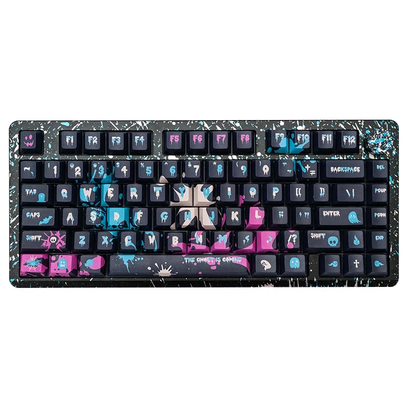 Imagem -02 - Cyberher Leobot-kit Teclado Mecânico 80 Keycap Cereja Pbt Perfil Sublimação Térmica Jogo de Gradiente Hi8 Hi75 Crush80