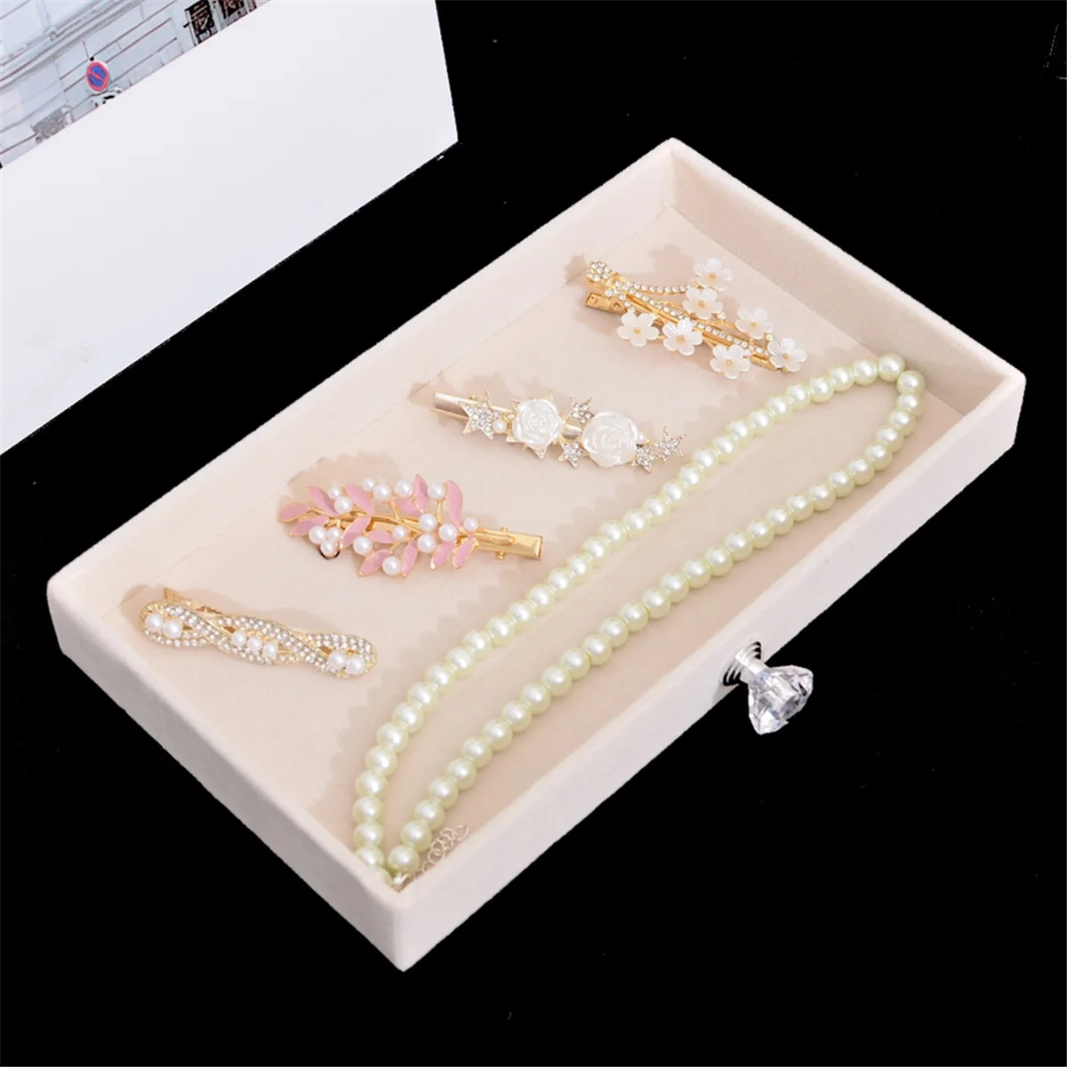 AA87อะคริลิคเครื่องประดับ 3 ลิ้นชักSTACKABLEจัดเก็บต่างหูสร้อยคอสร้อยข้อมือกล่องผู้ถือกรณี