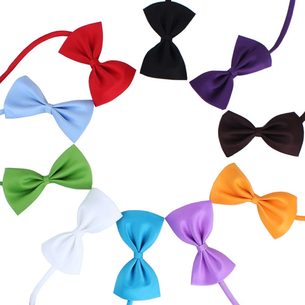 

10PCS Pet Multicolor Adjustable Neckties Durable Adjustable Dog Ties Dog Accessories Pet Bow Ties for Cats Dogs