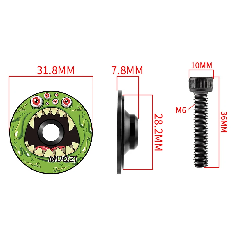 Bike Headset Top Cap Aluminum Alloy Ultralight Stem Cap For 1‑1/8