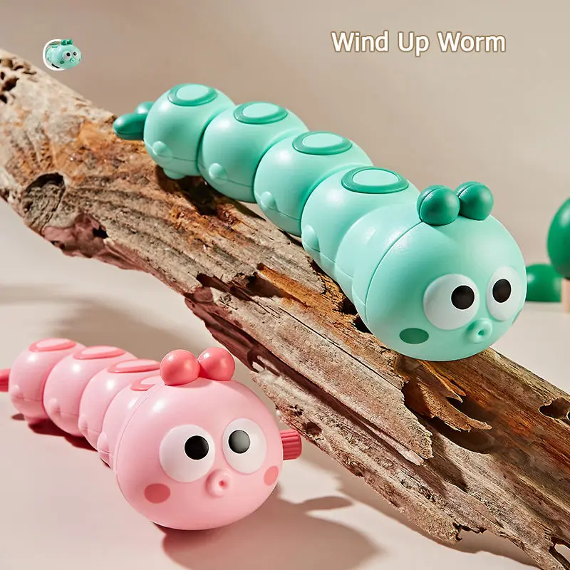 Funny Colorful Animals Worm Reptile Clockwork Crawling Toy Rocky Swing Wind Up Toy