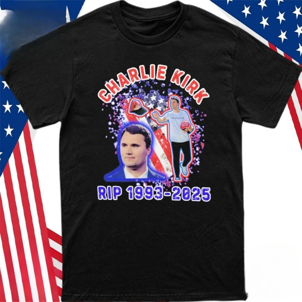 

RIP!! A True Patriot Charlie Kirk Shirt Charlie Kirk 1993 – 2025 T-Shirt