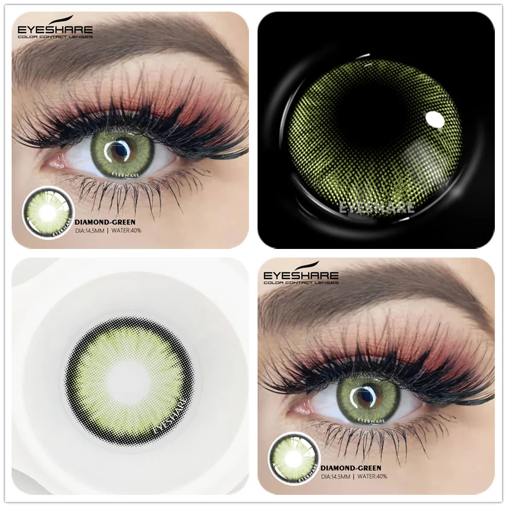 EYESHARE Contact Lenses DIAMOND Series Color Contact Lenses Pupils Beauty Makeup Blue Contacted Lens Cosmetic for Eyes