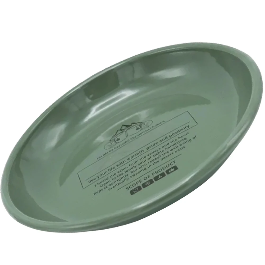 

Retro Enamel Plate Decorative Kitchen Serving Tray Food Storage Practical Household Thicken Dish Tea Snacks Tray For Home