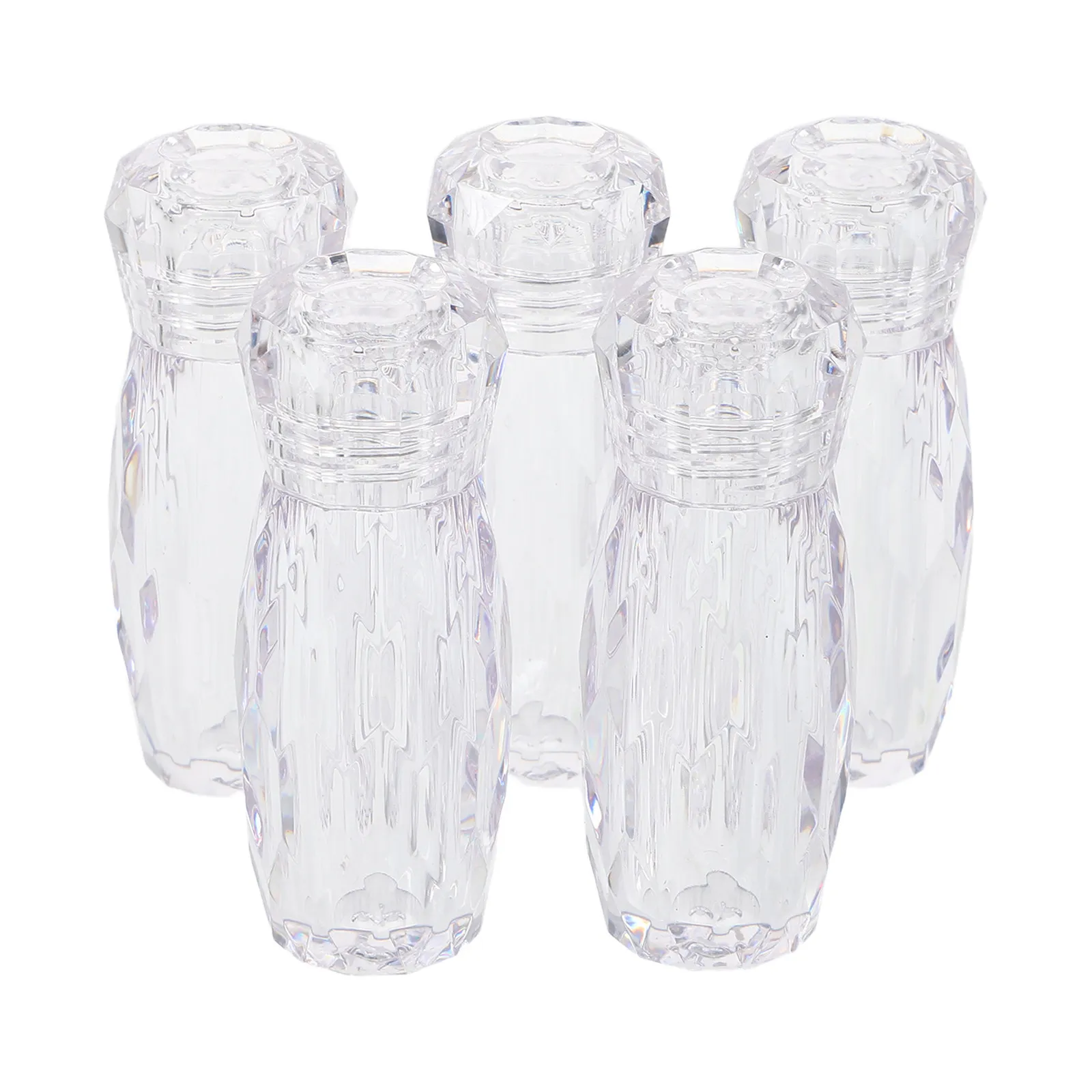 5Pcs Glitter Dispenser Bottles Clear Transparent Small Glitter Jars 3Ml Compact Screw Cap Nail Art Fine Powder Organizer Small