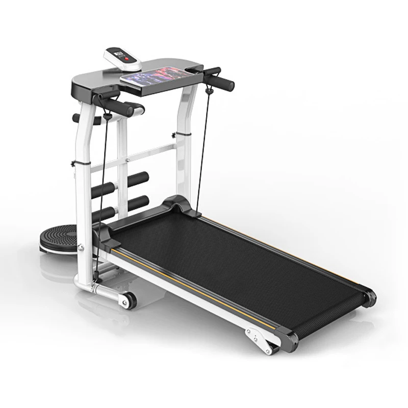 جهاز مشي مسطح داخلي للتمرين في صالة الألعاب الرياضية للاستخدام المنزلي 150 كجم جهاز سير رياضي ميكانيكي قابل للطي