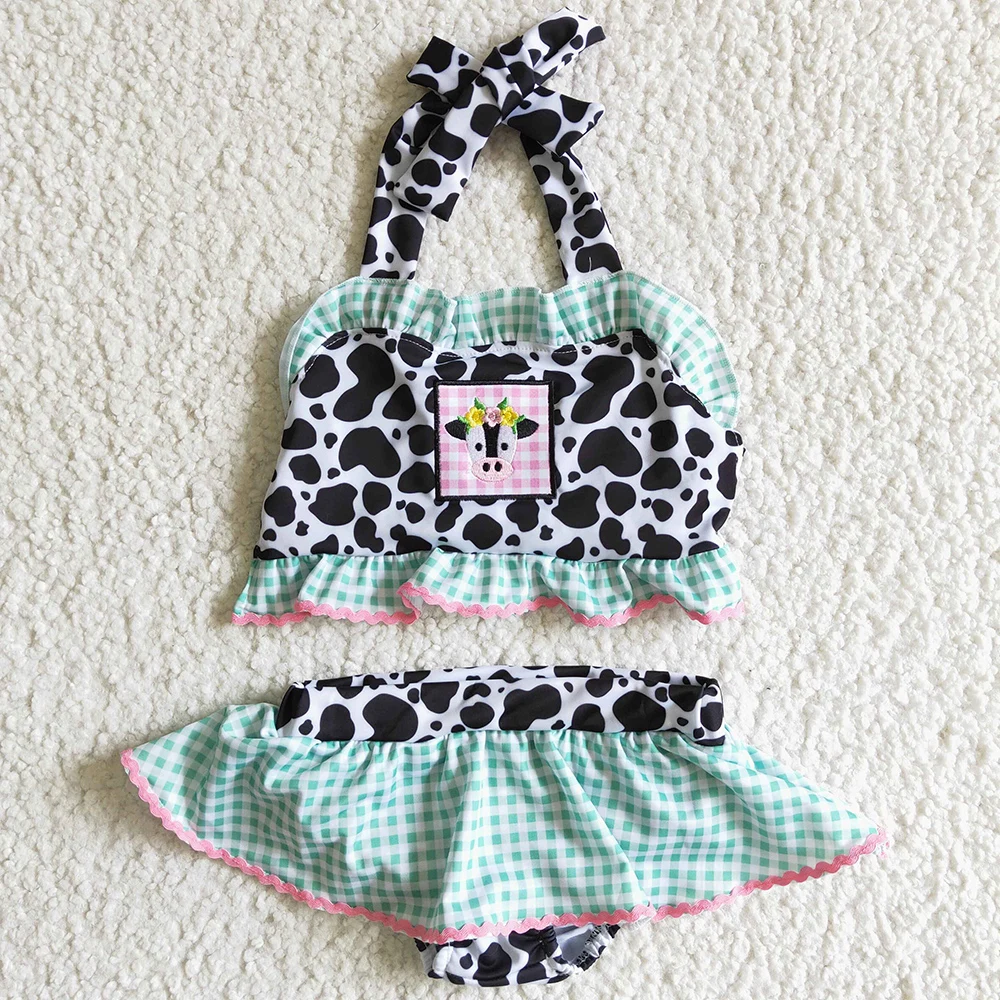New Fashion Kids Designer Clothes Boys Trunks Boutique Summer Baby Girl Swimsuit Cow Print Kids Boys Swim Clothes Trunk Swimwear