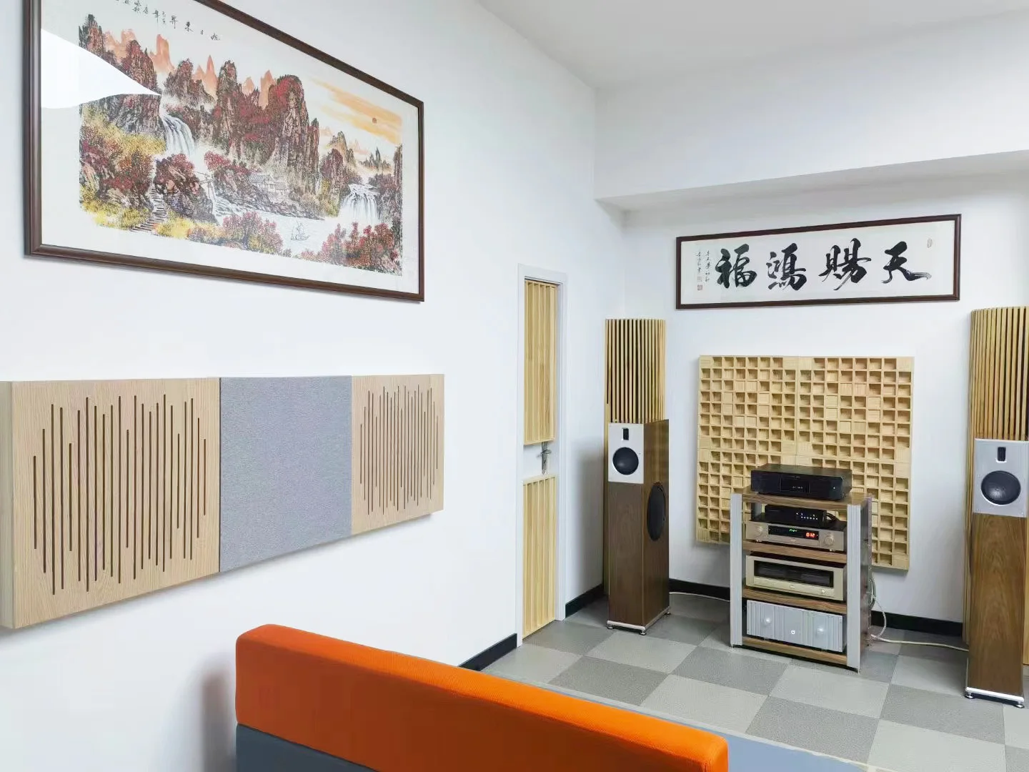 Brand New Japan/Korea Pine Wood Soundproof Wall Panels Bass Trap for HIFI Room Low-Frequency Corner Sound Absorber Standing Wave