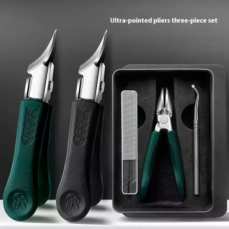 Super Slanted Pointed Nail Clippers Anti-Splash Thick Nail Clipper Toenail Pliers Nail Scissors Toenail Pliers Nail Care Tools