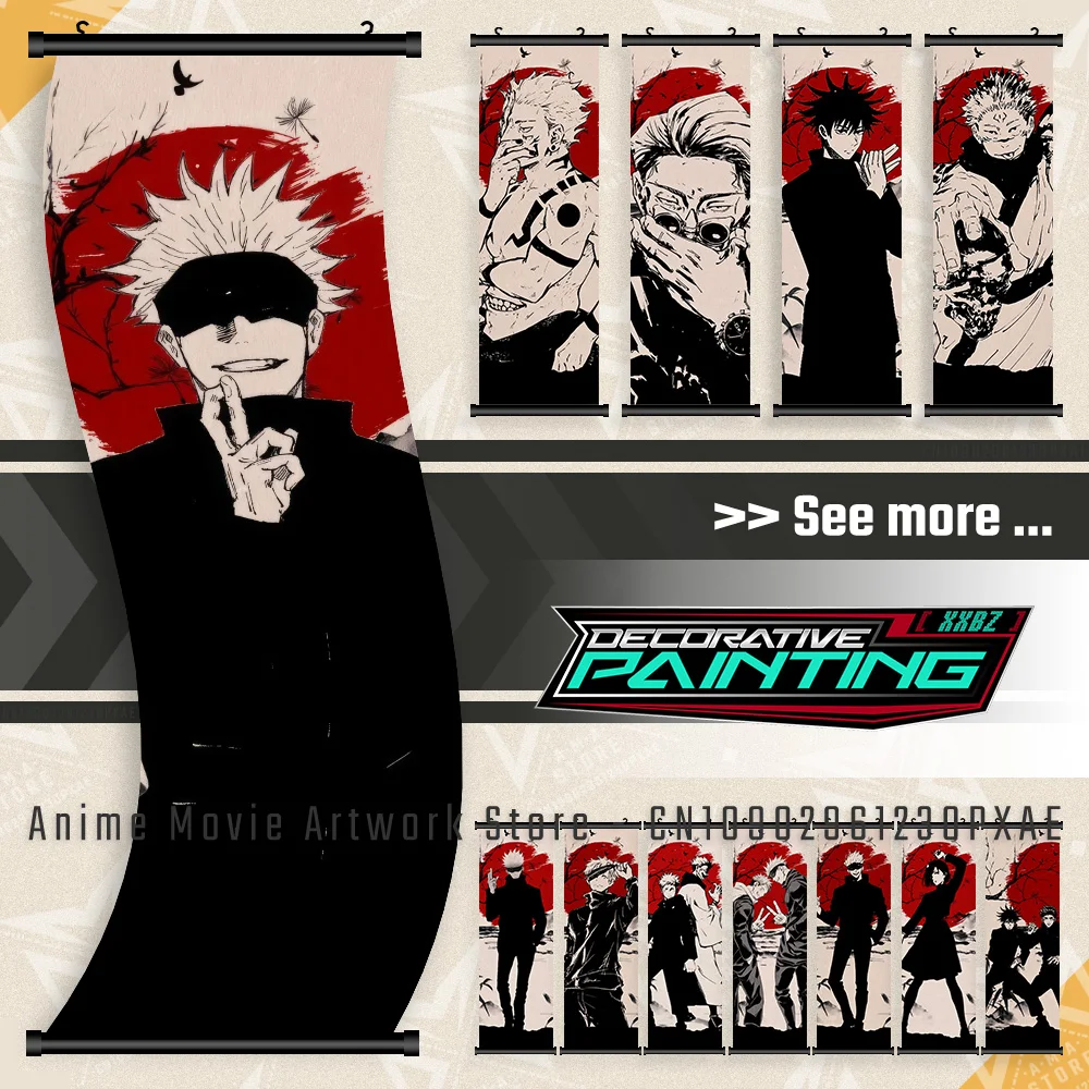 

Jujutsu Kaisen Canvas Anime Poster Gojo Satoru Home Decor Hanging Paintings HD Printed Living Room Wall Artwork Scrolls Pictures